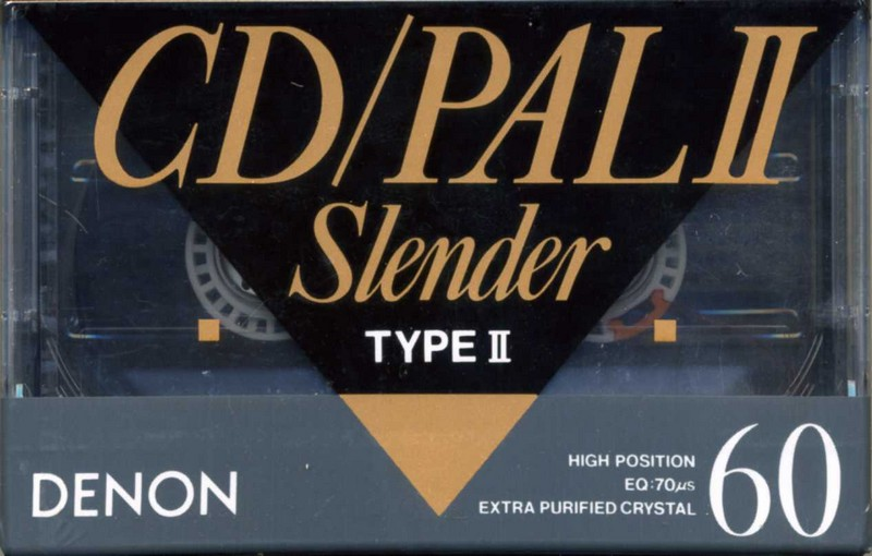 Compact Cassette Denon CD/PAL Slender 60 Type II Chrome 1990 Japan
