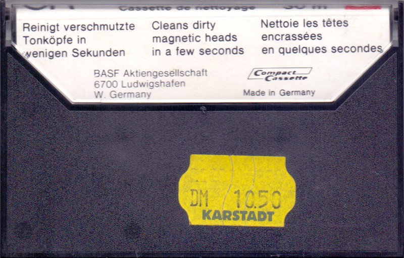 Compact Cassette BASF 10 "CR" Cleaning Cassette Europe