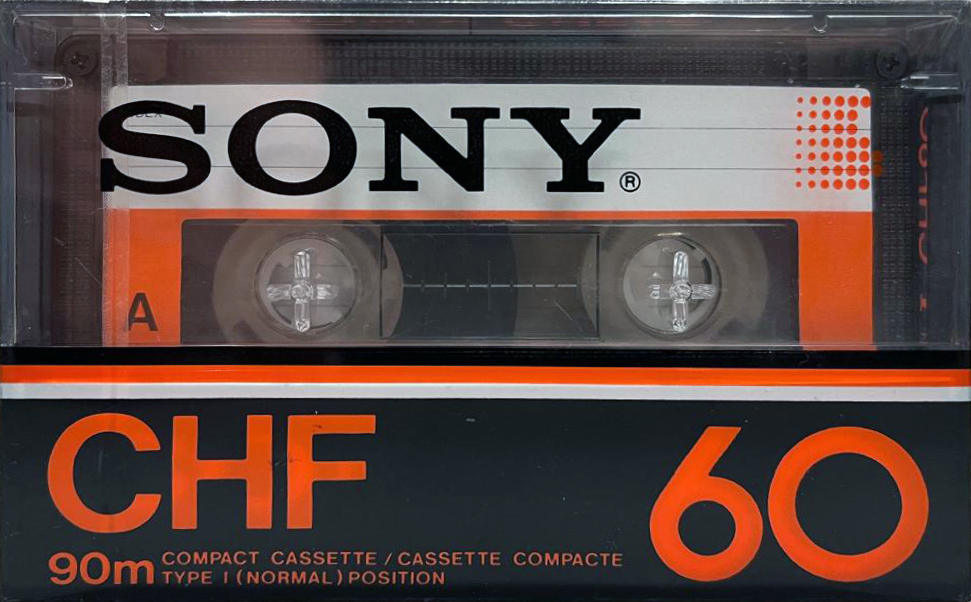Compact Cassette Sony CHF 60 "transparent gasket" Type I Normal 1983 North America
