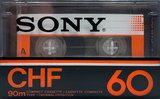 Compact Cassette Sony CHF 60 "transparent gasket" Type I Normal 1983 North America