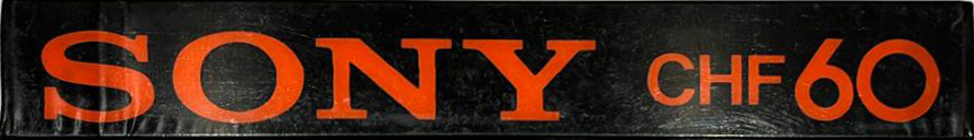Compact Cassette Sony CHF 60 "transparent gasket" Type I Normal 1983 North America