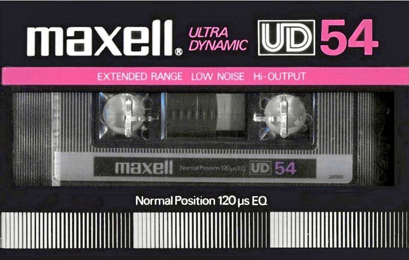 Compact Cassette Maxell UD 54 Type I Normal 1982 Japan