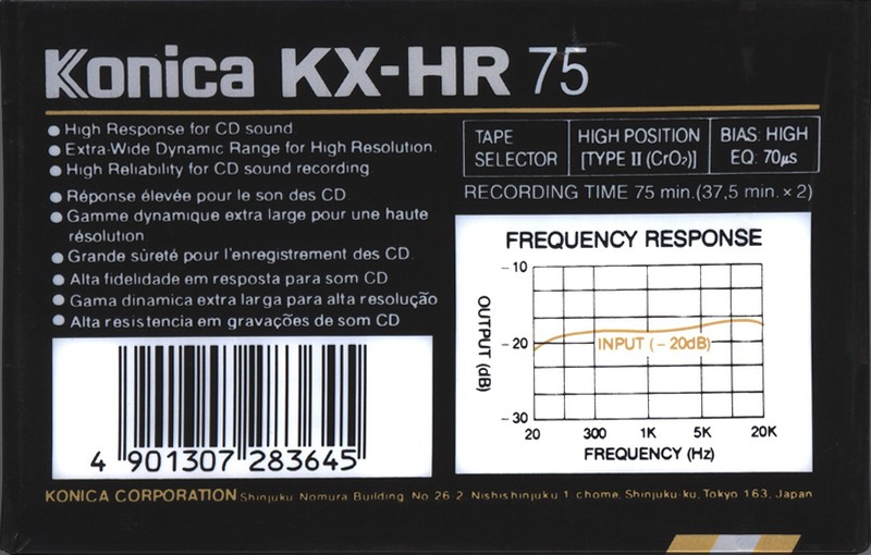 Compact Cassette:  Konica - KX-HR 75