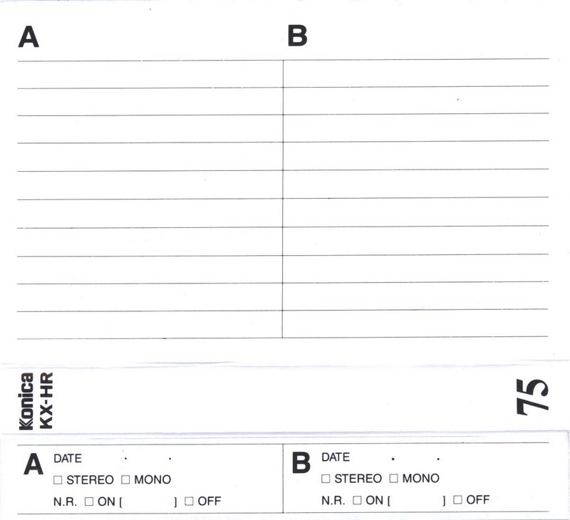 Compact Cassette:  Konica - KX-HR 75