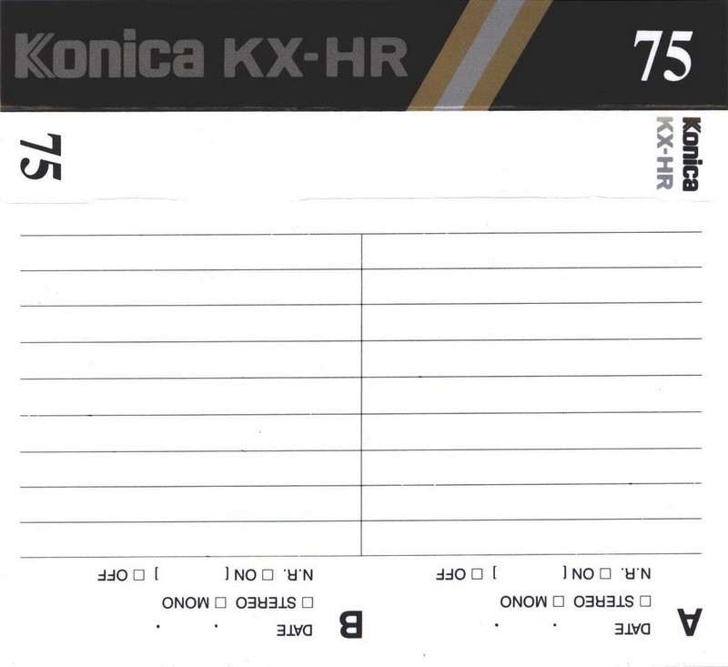 Compact Cassette:  Konica - KX-HR 75