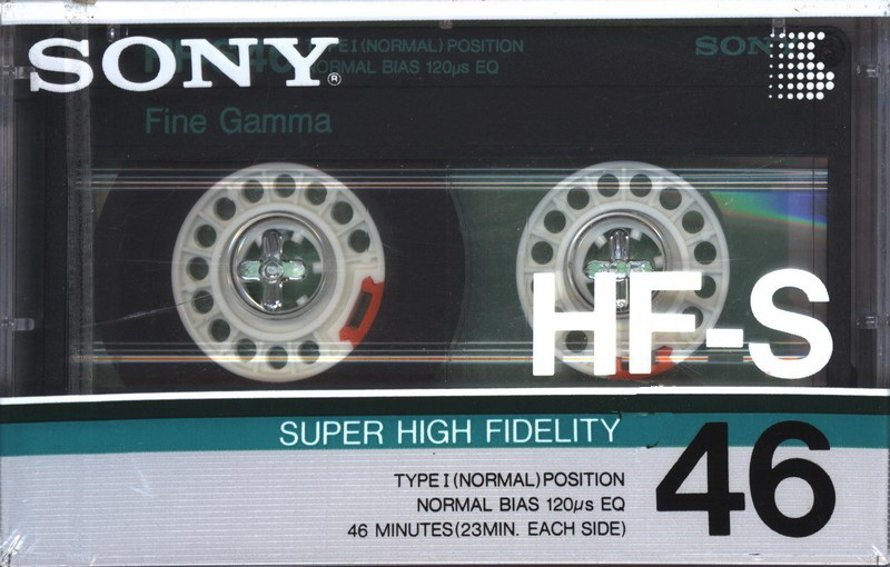 Compact Cassette Sony HF-S 46 "HF-S 46N" Type I Normal 1986 Japan