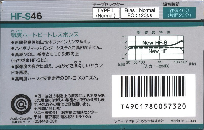 Compact Cassette: Sony  - HF-S 46