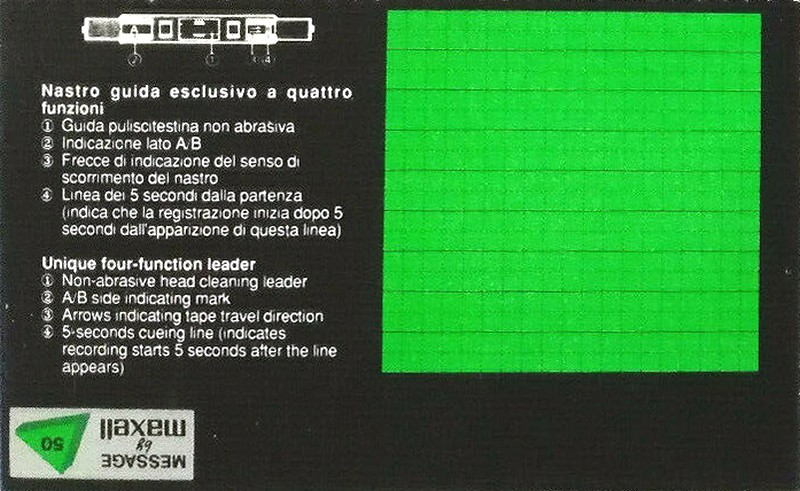 Compact Cassette Maxell Message 50 Type I Normal Europe