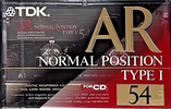 Compact Cassette TDK AR 54 "AR-54R" Type I Normal 1992 Japan