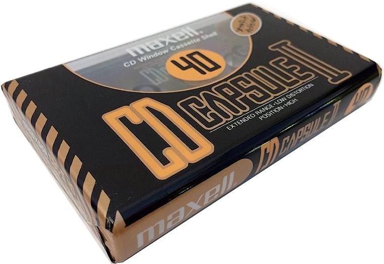 Compact Cassette Maxell CD Capsule II 40 "CDC-II 40" Type II Chrome 1990 Japan