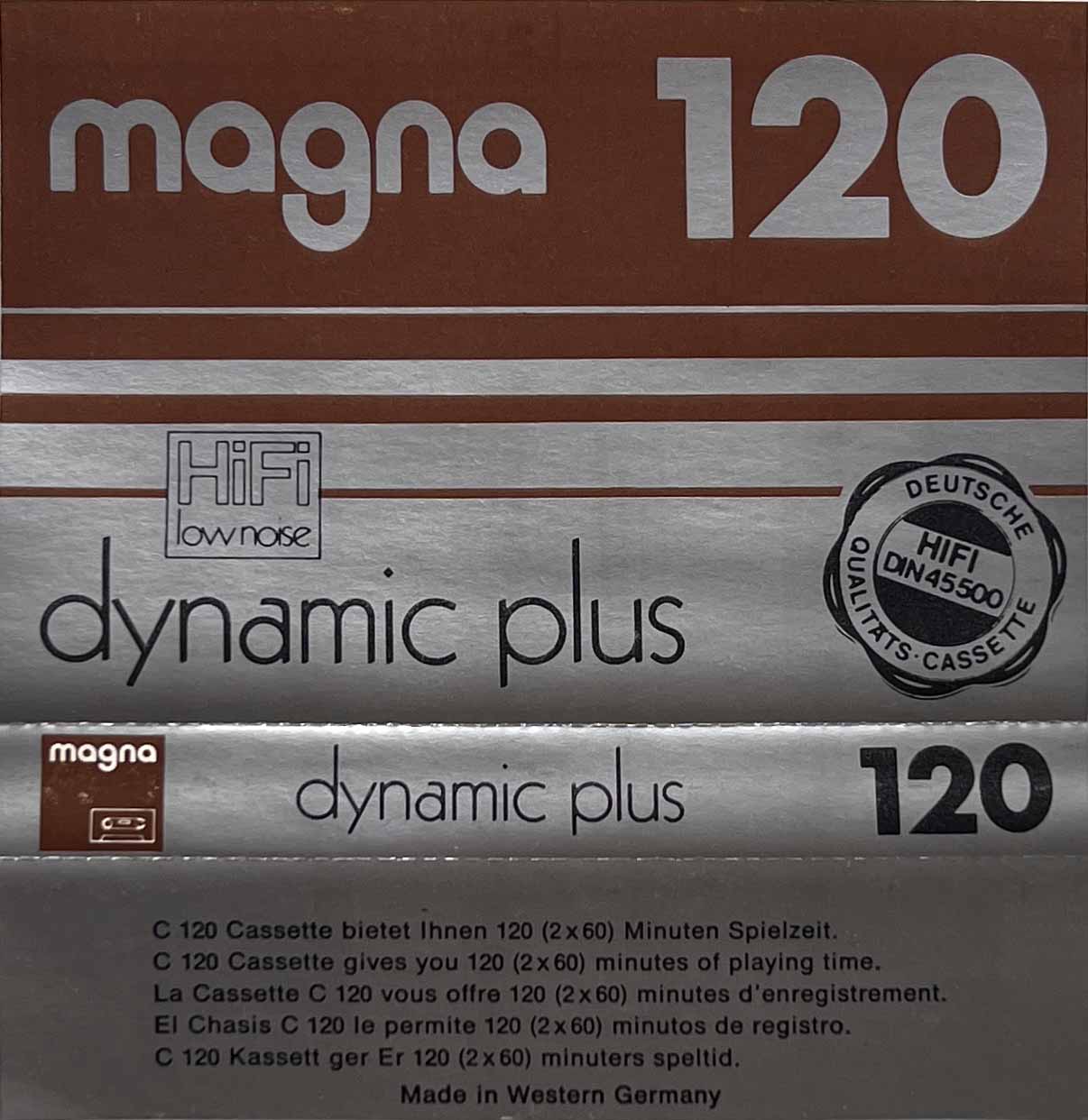 Compact Cassette Magna Dynamic Plus 120 "white" Type I Normal 1980 Europe
