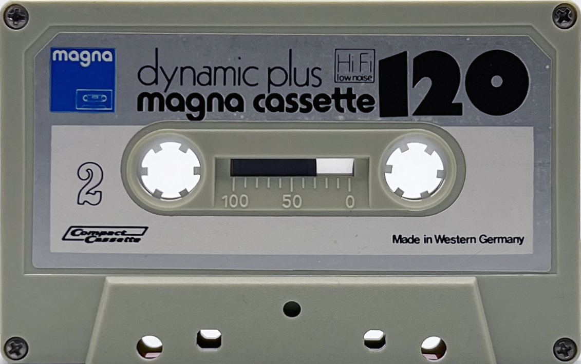 Compact Cassette Magna Dynamic Plus 120 "white" Type I Normal 1980 Europe