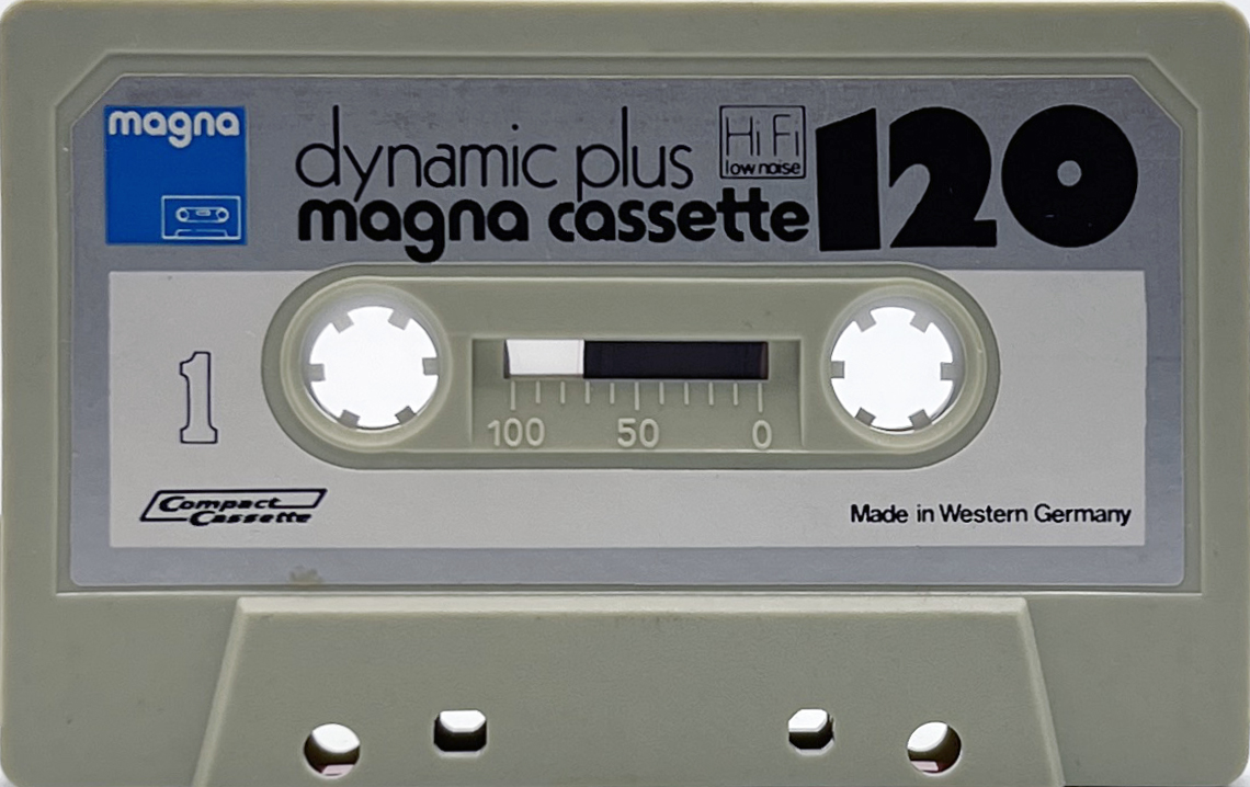 Compact Cassette Magna Dynamic Plus 120 "white" Type I Normal 1980 Europe