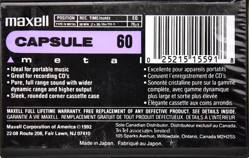 Compact Cassette: Maxell / Hitachi Maxell - Capsule 60