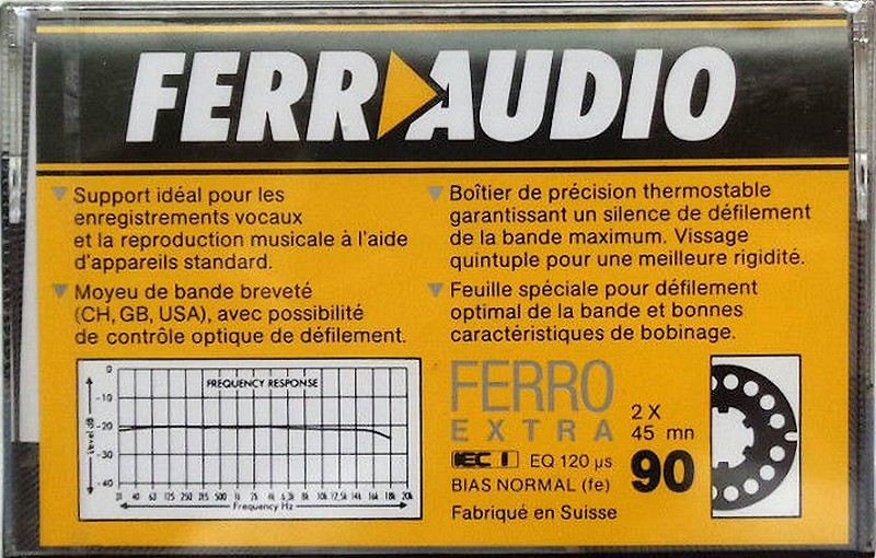 Compact Cassette Ferr Audio 90 Type I Normal Switzerland