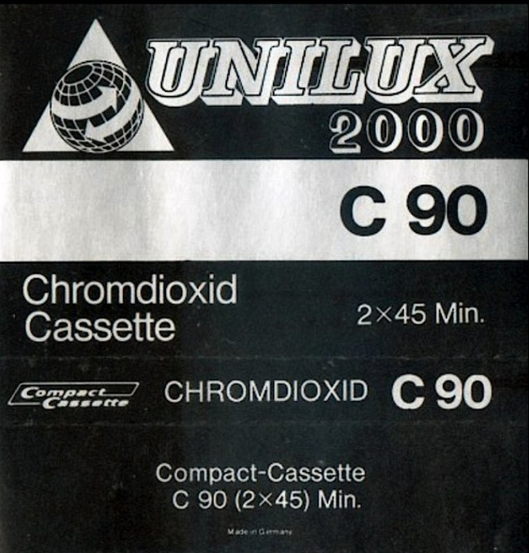 Compact Cassette Unilux 2000 90 Type II Chrome Germany