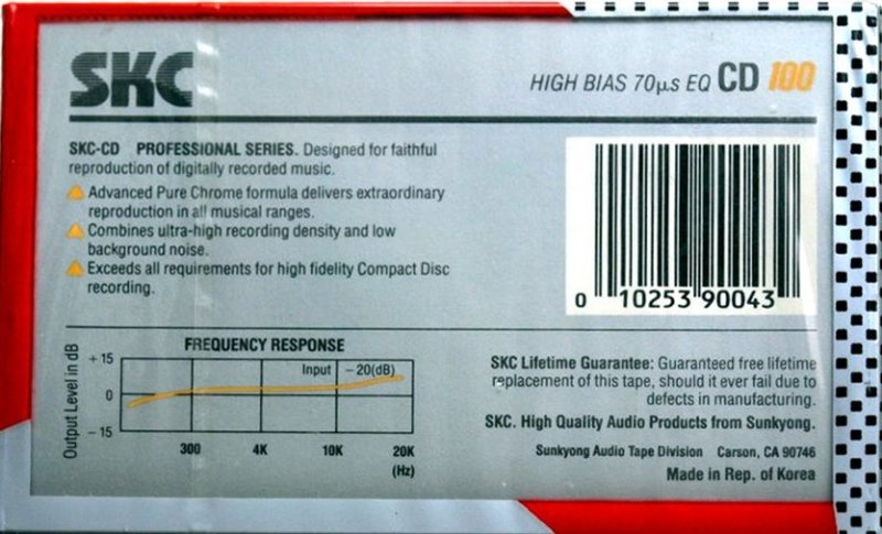 Compact Cassette: Sunkyong Magnetic Limited (SKM) SKC - CD 100