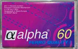 Compact Cassette Alpha 60 Type I Normal Europe
