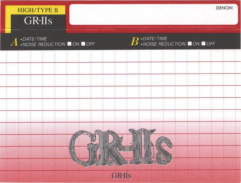 Compact Cassette Denon GR-IIs 60 Type II Chrome 1992 Japan