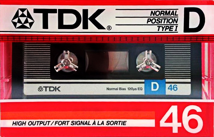 Compact Cassette TDK D 46 Type I Normal 1986 North America