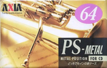Compact Cassette AXIA PS-Metal 64 "PSMH 64" Type IV Metal 1996 Japan