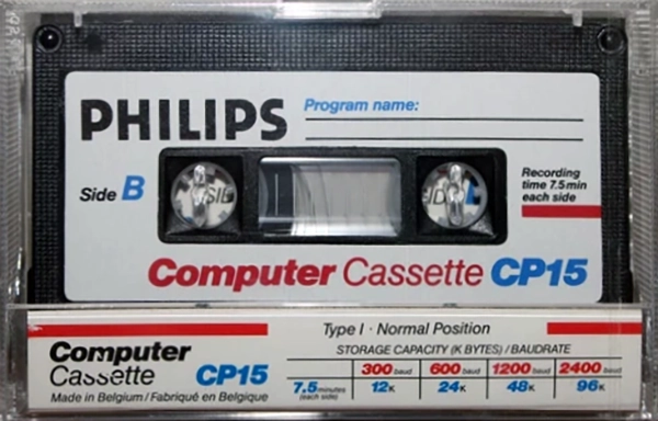 Compact Cassette Philips 15 "CP15" Computer Cassette Europe