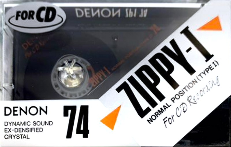 Compact Cassette Denon Zippy-I 74 "ZP1-74" Type I Normal 1989 Japan