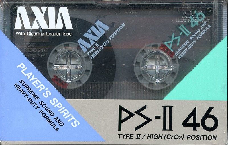 Compact Cassette AXIA PS-II / PS-2 46 Type II Chrome 1985 Japan