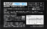 Compact Cassette BASF PRO 90 Type I Normal 1982 Japan