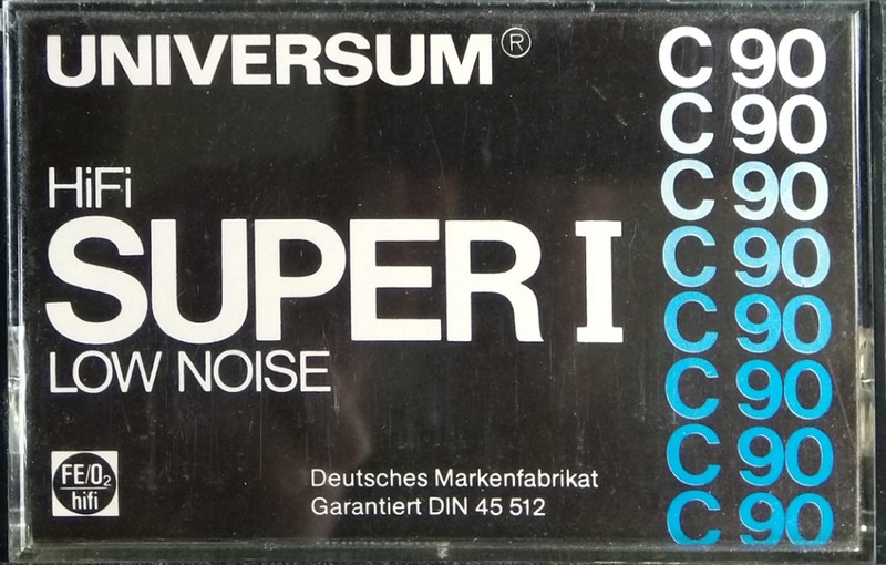 Compact Cassette Universum Super 90 "Super I" Type I Normal 1981 Europe