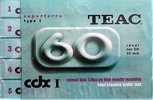 5 pack Teac CDX I 60 Type I Normal 1990 Australia