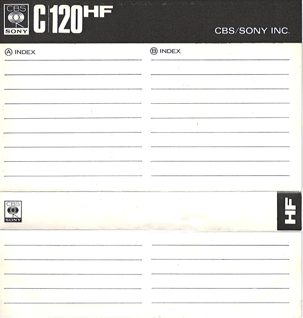Compact Cassette CBS / Sony HF 120 Type I Normal 1973 Japan