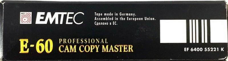 VHS, Video Home System: EMTEC Emtec - Cam Copy Master 60