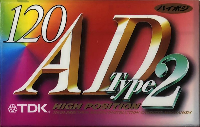 Compact Cassette TDK AD2 120 "AD2-120" Type II Chrome 1995 Japan