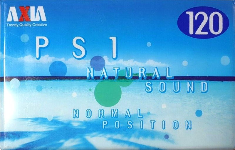 Compact Cassette AXIA PS-I / PS-1 120 "PS1L 120" Type I Normal 2000 Japan