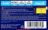 Video8, Hi8, Digital8 Sony MP 60 "P6-60MPC" Type I Normal 1996 North America