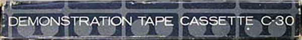 Compact Cassette Mitsubishi / Mitsubishi Electric 30 Demonstration Tape 1970 Japan