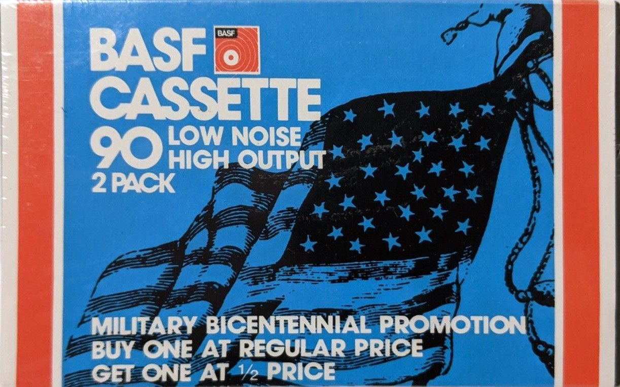 2 pack BASF 90 "Military Bicentennial Promotion" Type I Normal 1976 USA