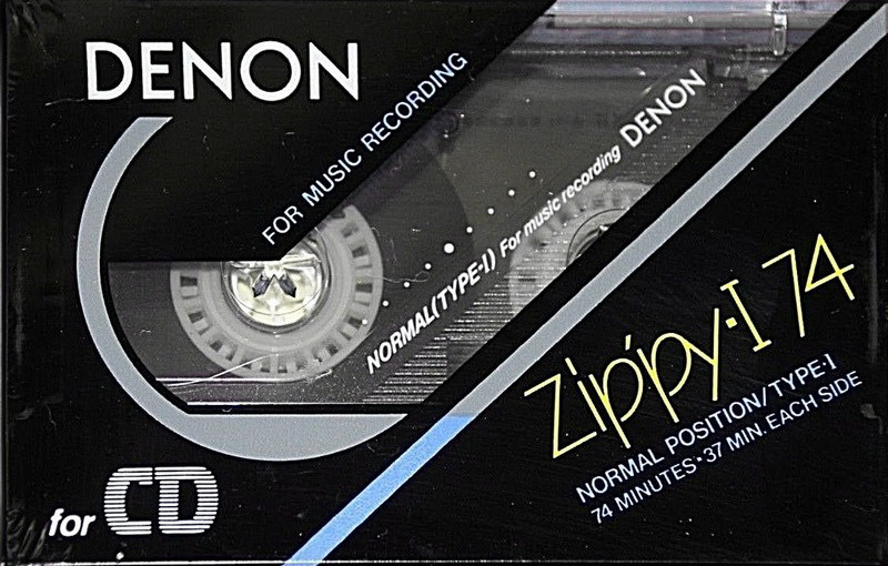 Compact Cassette Denon Zippy-I 74 "RD-R74" Type I Normal 1988 Japan