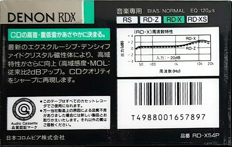 Compact Cassette: Nippon Columbia / Denon Denon - RD-X 54