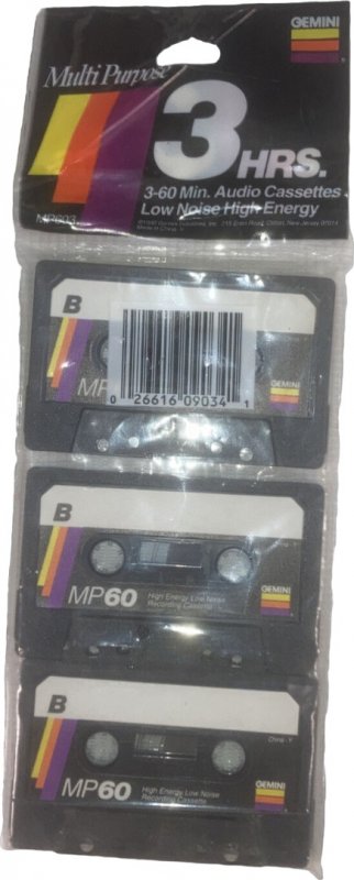 Compact Cassette Gemini 60 Type I Normal 1990 China