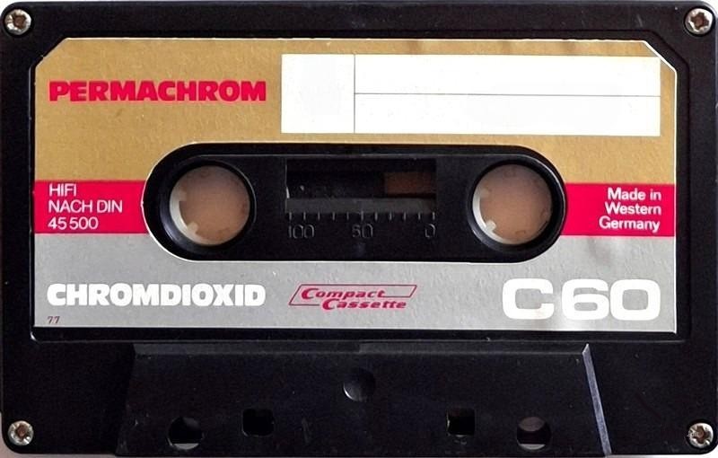 Compact Cassette Permachrom 60 Type II Chrome Germany