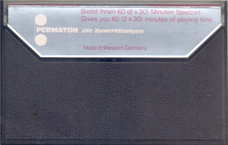 Compact Cassette Permachrom 60 Type II Chrome Germany