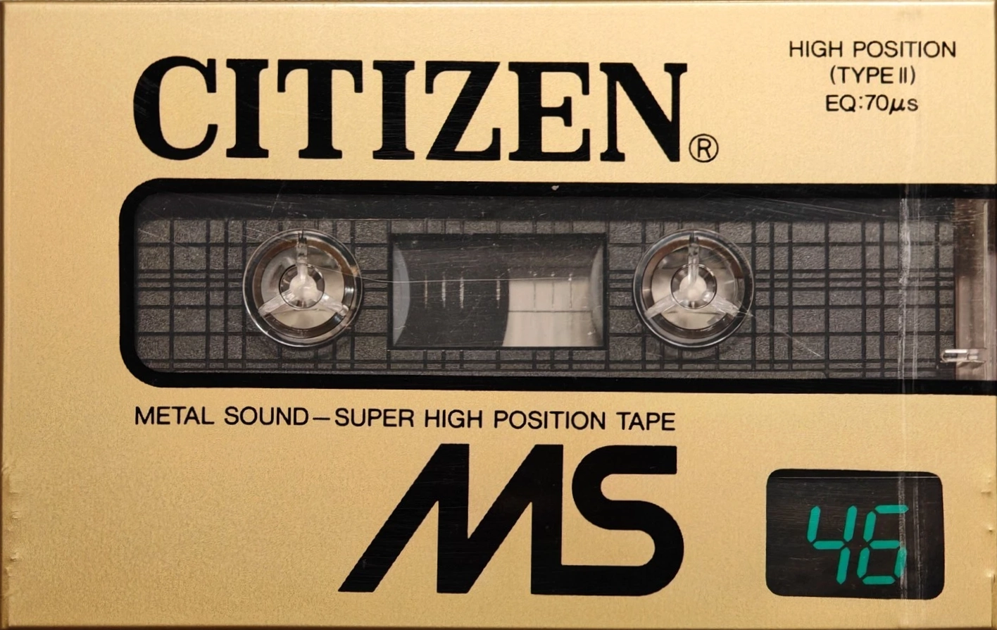 Compact Cassette Citizen MS 46 Type II Chrome 1985 Japan
