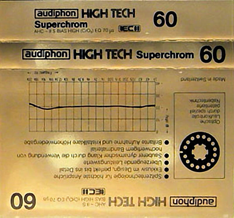 Compact Cassette Audiphon 60 "High Tech" Type II Chrome Germany