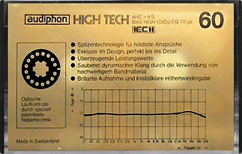 Compact Cassette Audiphon 60 "High Tech" Type II Chrome Germany