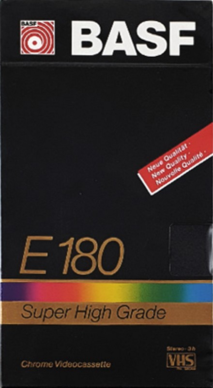 VHS, Video Home System BASF super HG 180 Type II Chrome 1988 Europe