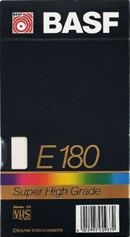 VHS, Video Home System BASF super HG 180 Type II Chrome 1988 Europe