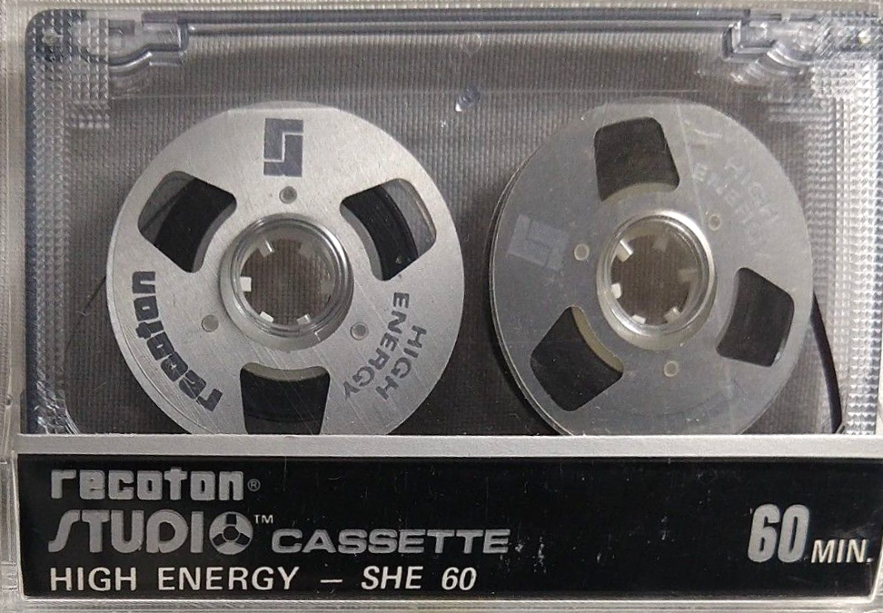 Compact Cassette Recoton SHE 60 "STUDIO cassette" Type I Normal USA