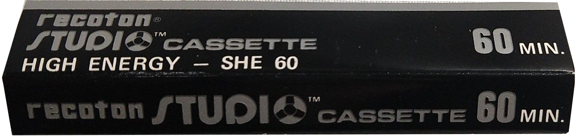 Compact Cassette Recoton SHE 60 "STUDIO cassette" Type I Normal 1984 USA